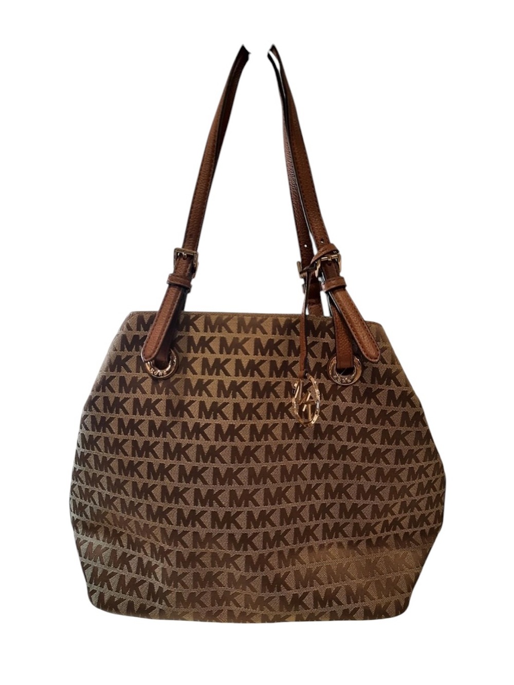 8735 NWT Michael Kors Brown MK Signature Tote Bag